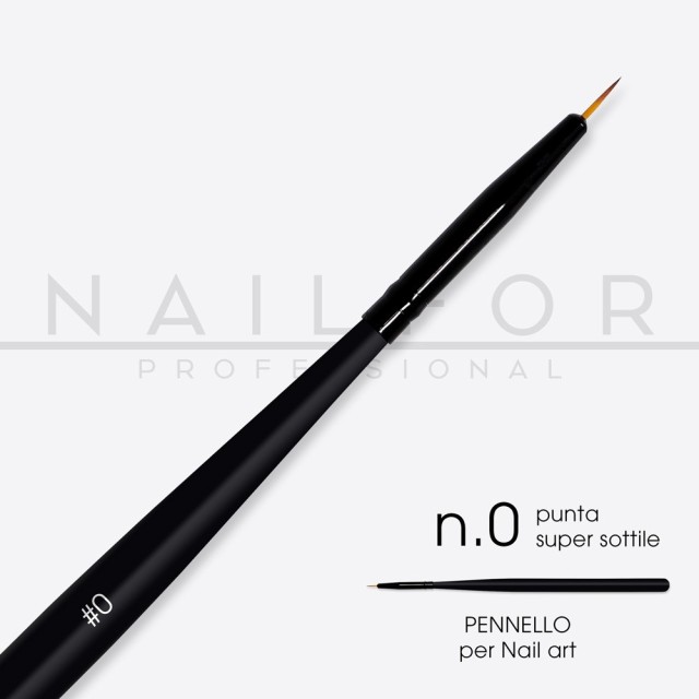 accessori per unghie, nails nail art alta qualità PENNELLO PRO punta sottile n.0 Nailfor 3,99 € Nailfor