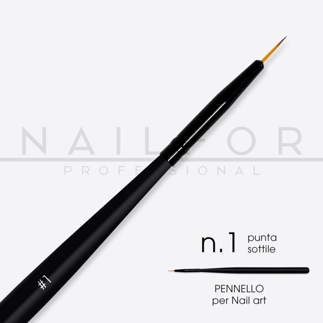 accessori per unghie, nails nail art alta qualità PENNELLO PRO punta sottile n.1 Nailfor 3,99 € Nailfor