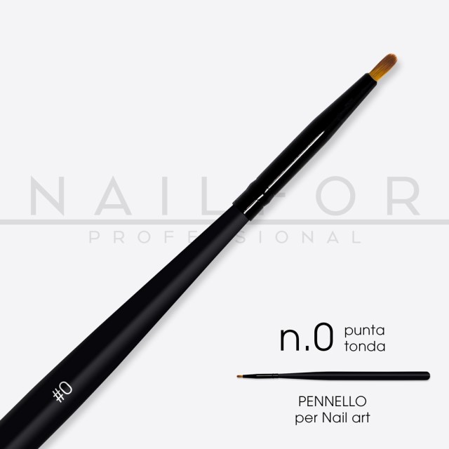 accessori per unghie, nails nail art alta qualità PENNELLO PRO punta tonda n.0 Nailfor 3,99 € Nailfor