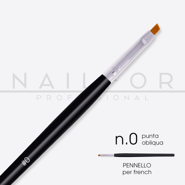 accessori per unghie, nails nail art alta qualità Pennello Punta Obliqua Nr 0- Linea Slim Nailfor 1,99 € Nailfor