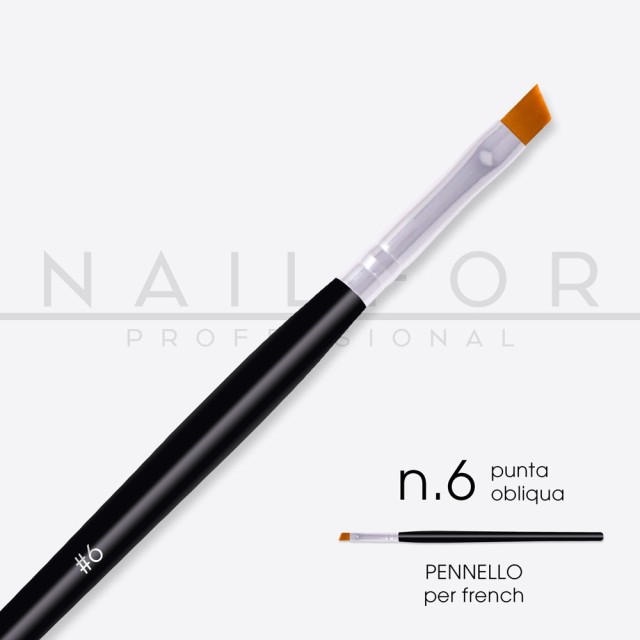 accessori per unghie, nails nail art alta qualità Pennello Punta Obliqua Nr 6- Linea Slim Nailfor 1,99 € Nailfor