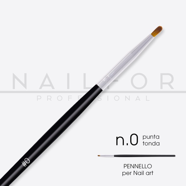 accessori per unghie, nails nail art alta qualità Pennello Punta Tonda Nr 0 - Linea Slim Nailfor 2,49 € Nailfor