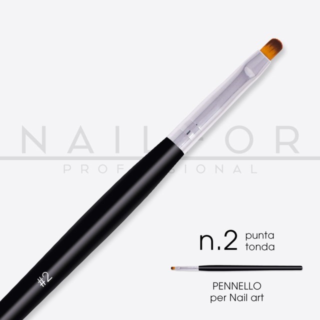 nail accessories, high quality nails nail art Round Tip Brush No. 2 - Slim Line Nailfor €2.49 Nailfor