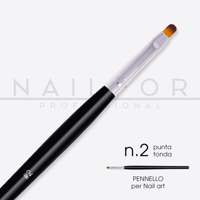 accessori per unghie, nails nail art alta qualità Pennello Punta Tonda Nr 2- Linea Slim Nailfor 2,49 € Nailfor