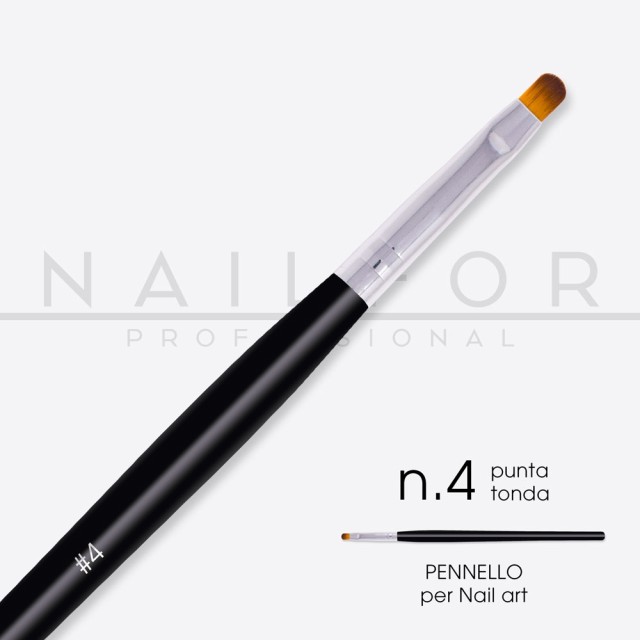 nail accessories, high quality nails nail art Round Tip Brush No. 4 - Slim Line Nailfor €2.49 Nailfor