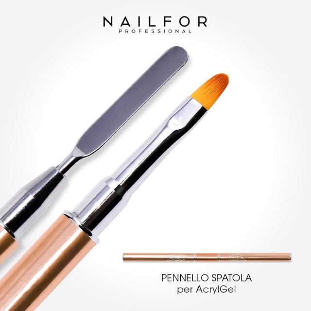 accessori per unghie, nails nail art alta qualità PENNELLO SPATOLA per AcrylGel ROSE GOLD Nailfor 9,99 € Nailfor