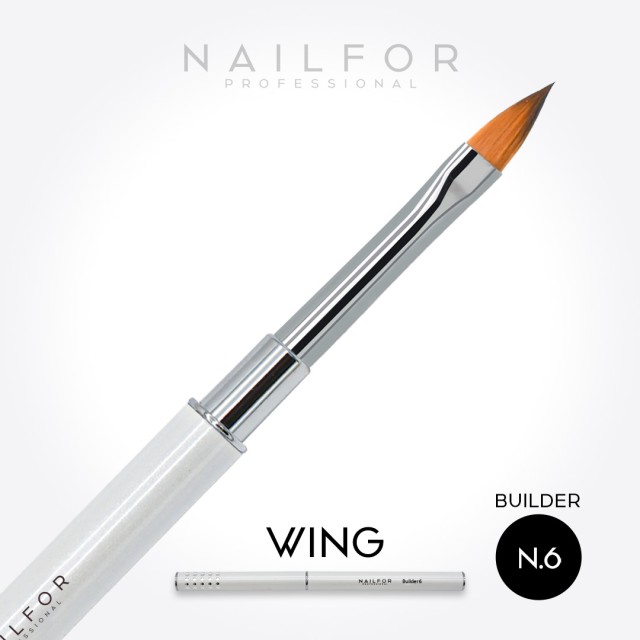 accessori per unghie, nails nail art alta qualità PENNELLO WING Builder n.6 Nailfor 7,99 € Nailfor