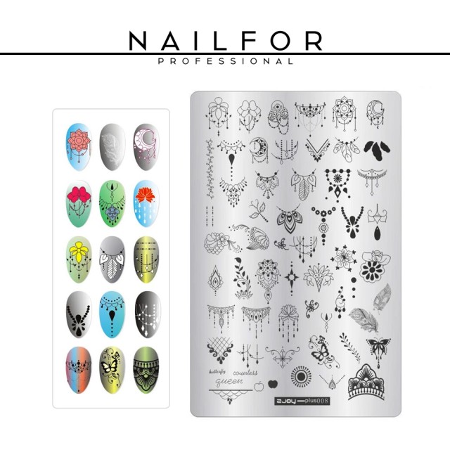 decorazione nail art ricostruzione unghie PIASTRA - STAMPING - 03 Nailfor 7,50 €