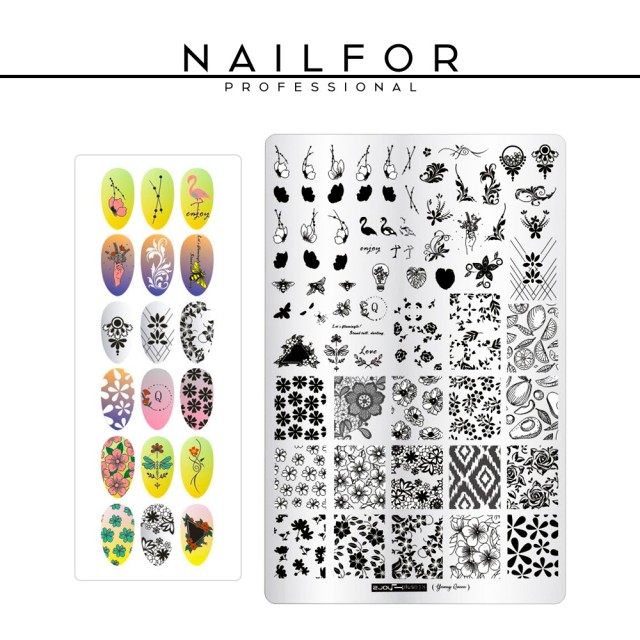 decorazione nail art ricostruzione unghie PIASTRA - Stamping - 06 Nailfor 7,50 €