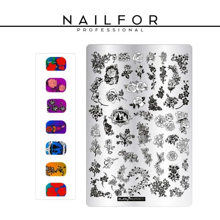 Decoración nail art reconstrucción de uñas PLACA - Stamping - 09 Nailfor 7,50 €