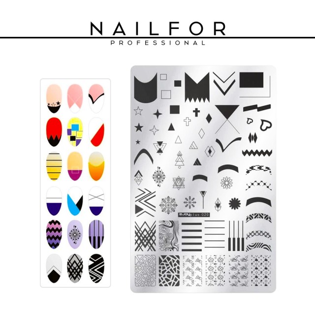 Decoración nail art reconstrucción de uñas PLACA - Stamping - 10 Nailfor 7,50 €