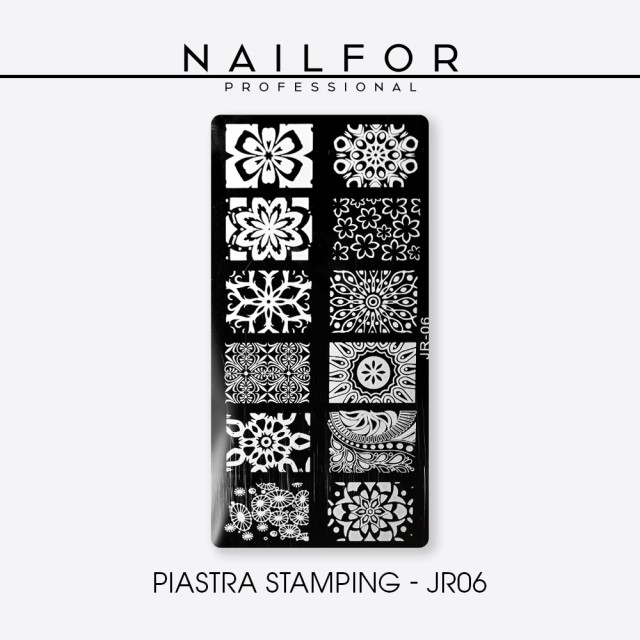 Decoración nail art , reconstrucción de uñas, PLACA Stamping JR06 Nailfor 4,99 €