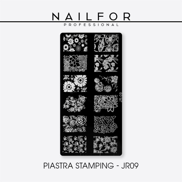 Décoration nail art reconstruction ongle PLAQUE Stamping JR09 Nailfor 4,99 €