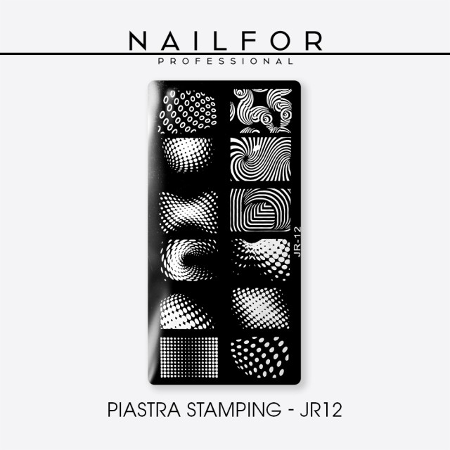 decorazione nail art ricostruzione unghie PIASTRA PER STAMPING JR12 Nailfor 4,99 €