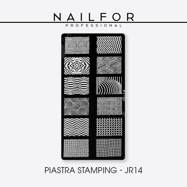 decorazione nail art ricostruzione unghie PIASTRA PER STAMPING JR14 Nailfor 4,99 €