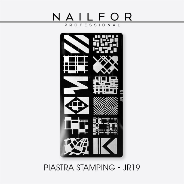 Decoración nail art , reconstrucción de uñas, PLACA Stamping JR19 Nailfor 4,99 €