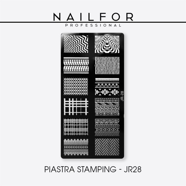 decorazione nail art ricostruzione unghie PIASTRA PER STAMPING JR28 Nailfor 4,99 €