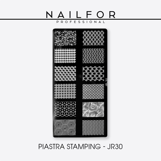 decorazione nail art ricostruzione unghie PIASTRA PER STAMPING JR30 Nailfor 4,99 €