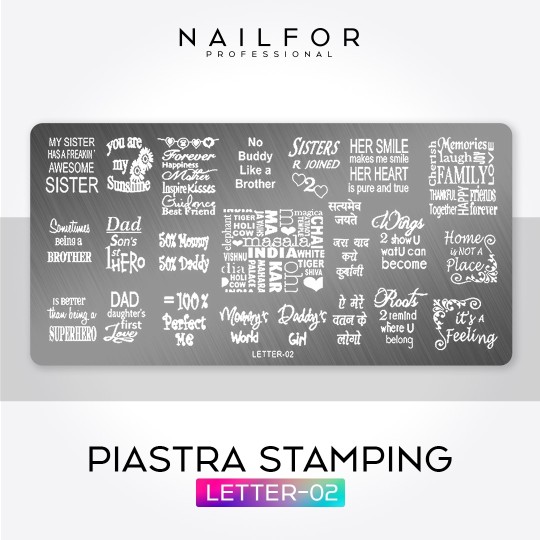 nail art decoration nail reconstruction Stamping PLATE LETTER-02 Nailfor €4.99