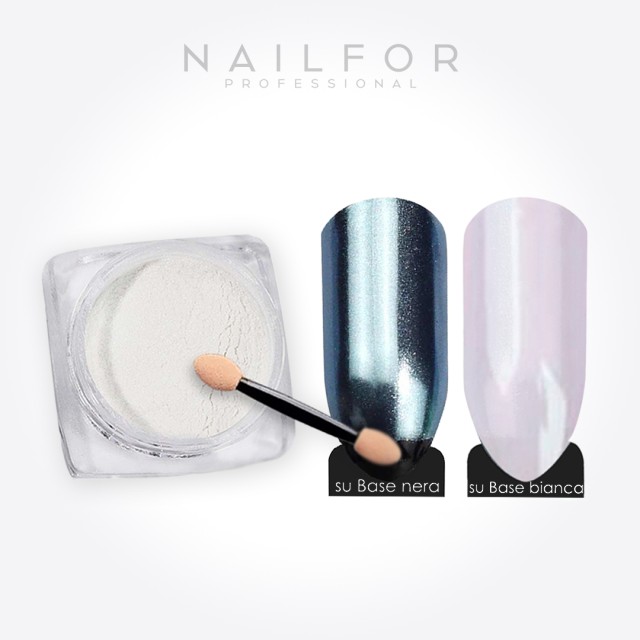 decorazione nail art ricostruzione unghie Pigmento polvere Shell Aurora - AU01 Bianco perlato Nailfor 4,99 €