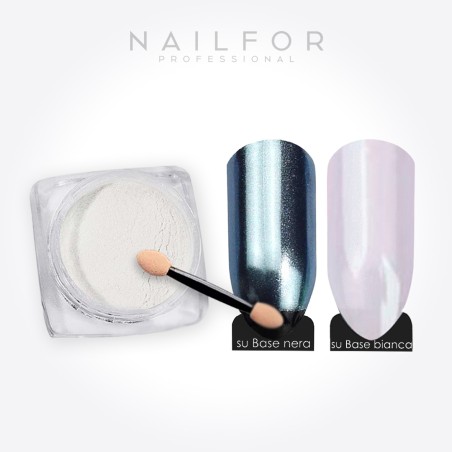 decorazione nail art ricostruzione unghie Pigmento polvere Shell Aurora - AU01 Bianco perlato Nailfor 4,99 €