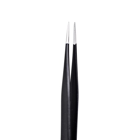 nail accessories, nails nail art high quality Precision Steel Tweezers - STRAIGHT BLACK Nailfor €2.99 Nailfor