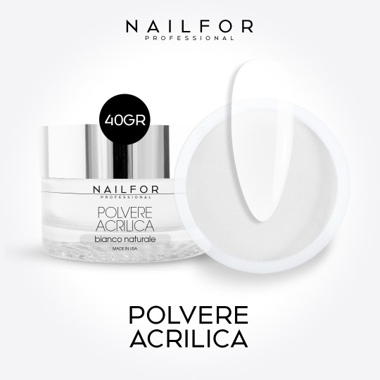 Reconstrucción de uñas Gel con polvo acrílico - Blanco natural Soft Nailfor 14,99 €