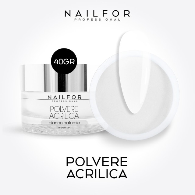 Gel per unghie ricostruzione POLVERE ACRILICA - BIANCO NATURALE SOFT Nailfor 14,99 €