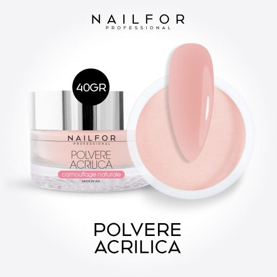 Reconstrucción de uñas Gel con polvo acrílico - Camouflage natural. Nailfor 14,99 €.