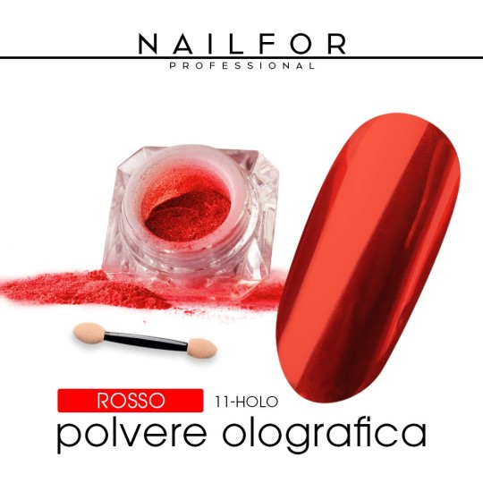 nail art decoration nail reconstruction Chrome POWDER - RED Nailfor €3.99