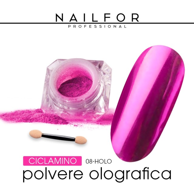 Decoración nail art , reconstrucción de uñas, polvo Chrome - ciclamen Nailfor por 3,99 €