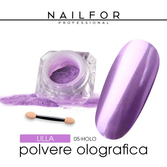 nail art decoration nail reconstruction Chrome POWDER - LILAC Nailfor €3.99