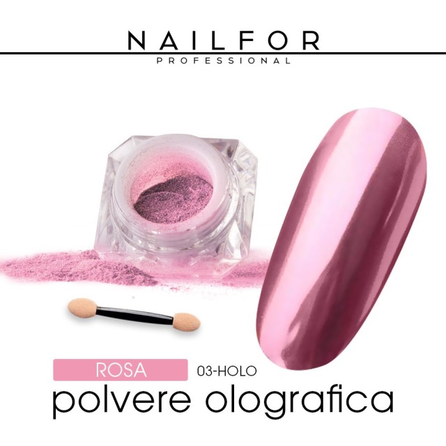 decorazione nail art ricostruzione unghie POLVERE CHROME - Rose Gold Nailfor 3,99 €