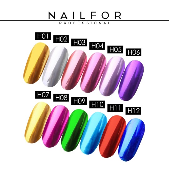 nail art decoration nail reconstruction Chrome POWDER - GREEN Nailfor €3.99 2