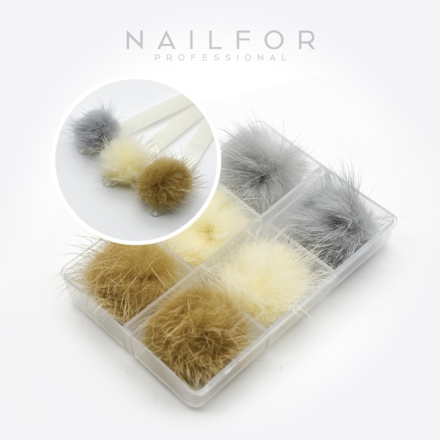 Decoración nail art , reconstrucción de uñas, Pom pom Deco PM-003, Nailfor 6,99 €