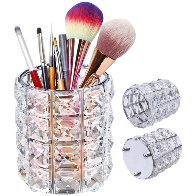 accessoires pour ongles, nails nail art haute qualité PORTE-PINCEAU DE MAQUILLAGE EN CRISTAL - CERCLE Silver Nailfor 9.99...