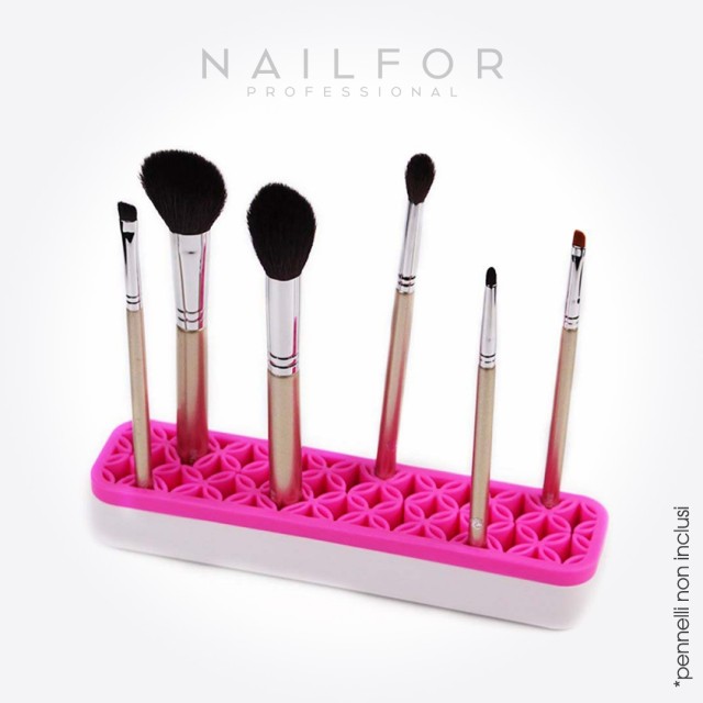 accessori per unghie, nails nail art alta qualità PORTA PENNELLI SILICONE FUCSIA ESPOSITORE Nailfor 5,99 € Nailfor