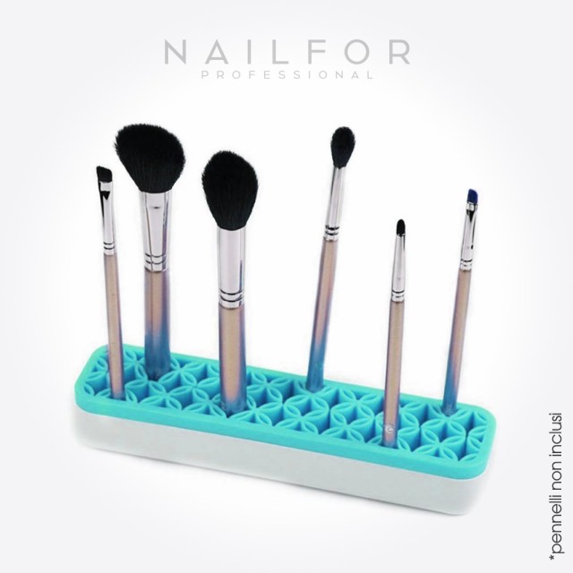 accessori per unghie, nails nail art alta qualità PORTA PENNELLI SILICONE TURCHESE ESPOSITORE Nailfor 5,99 € Nailfor