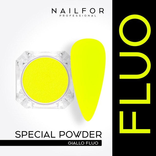 decorazione nail art ricostruzione unghie POWDER FLUO - GIALLO Nailfor 2,99 €