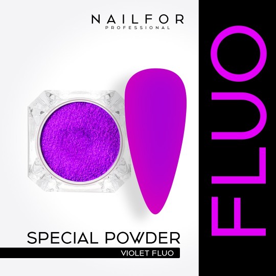 Decoración de nail art reconstrucción de uñas Powder Fluo - Violet Nailfor 2,99 €