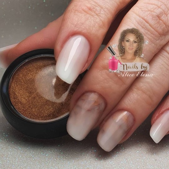 nail art decoration nail reconstruction Powder Solid Chrome Compact BRONZE GT012 Nailfor €6.49 2