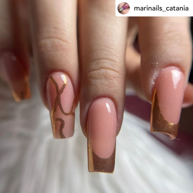 nail art decoration nail reconstruction Powder Solid Chrome Compact GOLD GT001 Nailfor €6.49