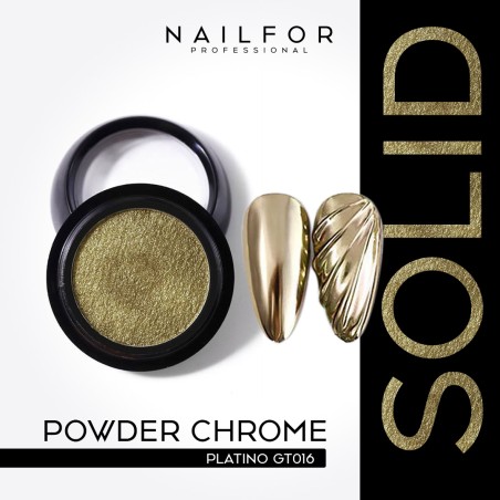 Decoración nail art reconstrucción de uñas Powder Chrome Solid Compact PLATINO GT016 Nailfor 6,49 € Decoración nail art reconstrucción de uñas Powder Chrome Solid Compact PLATINO GT016 Nailfor 6,49 €