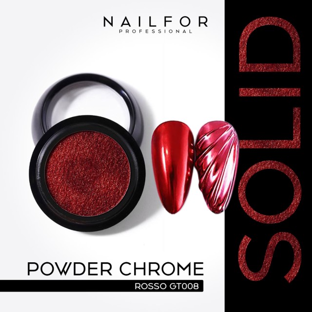 POWDER SOLID CHROME COMPACT RED GT008
