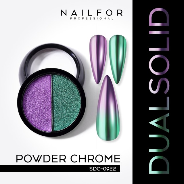 decorazione nail art ricostruzione unghie POWDER SOLID DUAL CHROME 0922 Nailfor 6,49 €