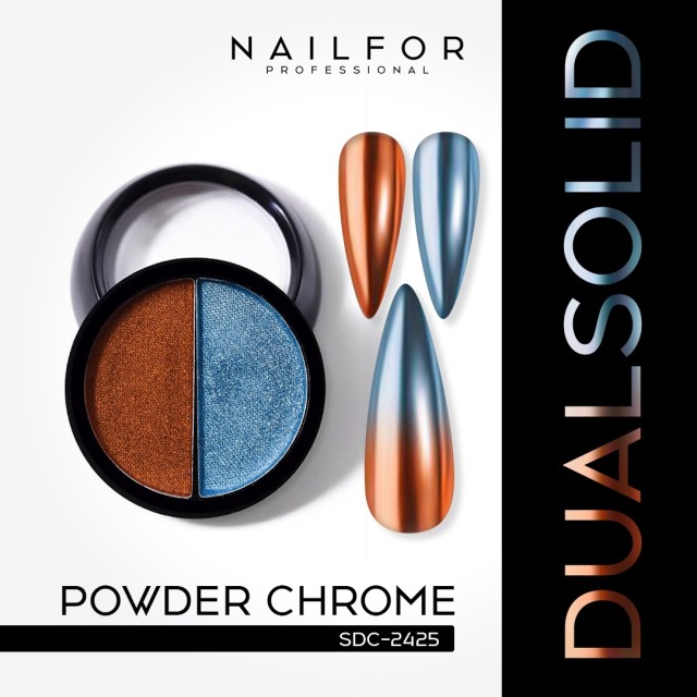 decorazione nail art ricostruzione unghie POWDER SOLID DUAL CHROME 2425 Nailfor 6,49 €