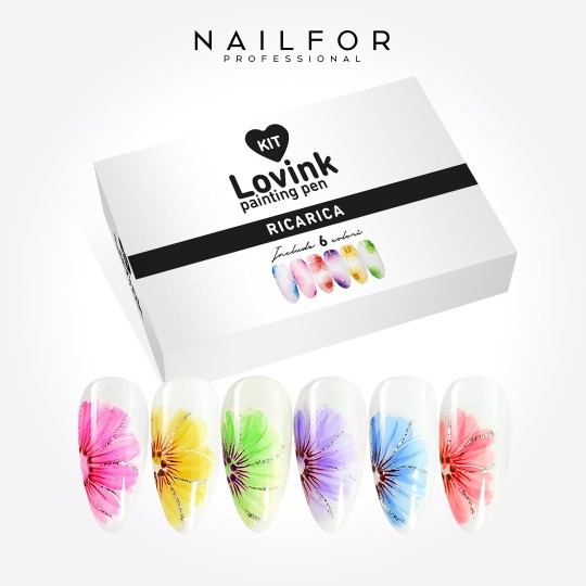 nail art decoration nail reconstruction Lovink REFILL 6 COLORS Nailfor €14.99
