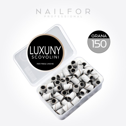 accessori per unghie, nails nail art alta qualità SCOVOLINI LUXUNY GRANA 150 per fresa - 100pz BIANCO Nailfor 9,99 € Nailfor