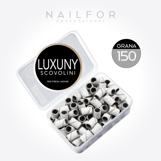 accessori per unghie, nails nail art alta qualità SCOVOLINI LUXUNY GRANA 150 per fresa - 100pz BIANCO Nailfor 9,99 € Nailfor