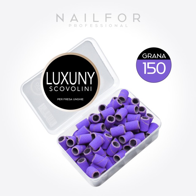 accessori per unghie, nails nail art alta qualità SCOVOLINI LUXUNY GRANA 150 per fresa - 100pz VIOLA Nailfor 9,99 € Nailfor
